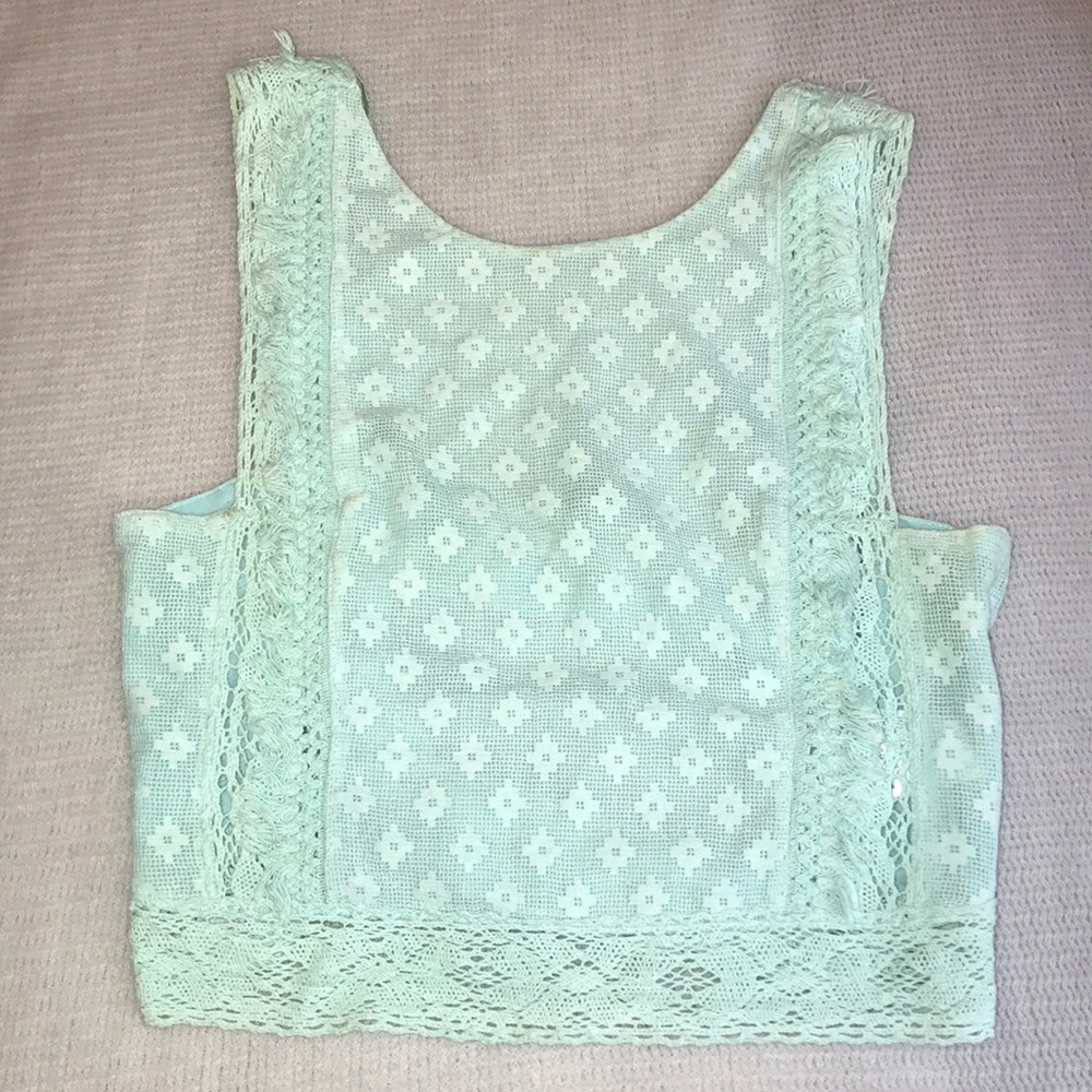 Zara woven green Top